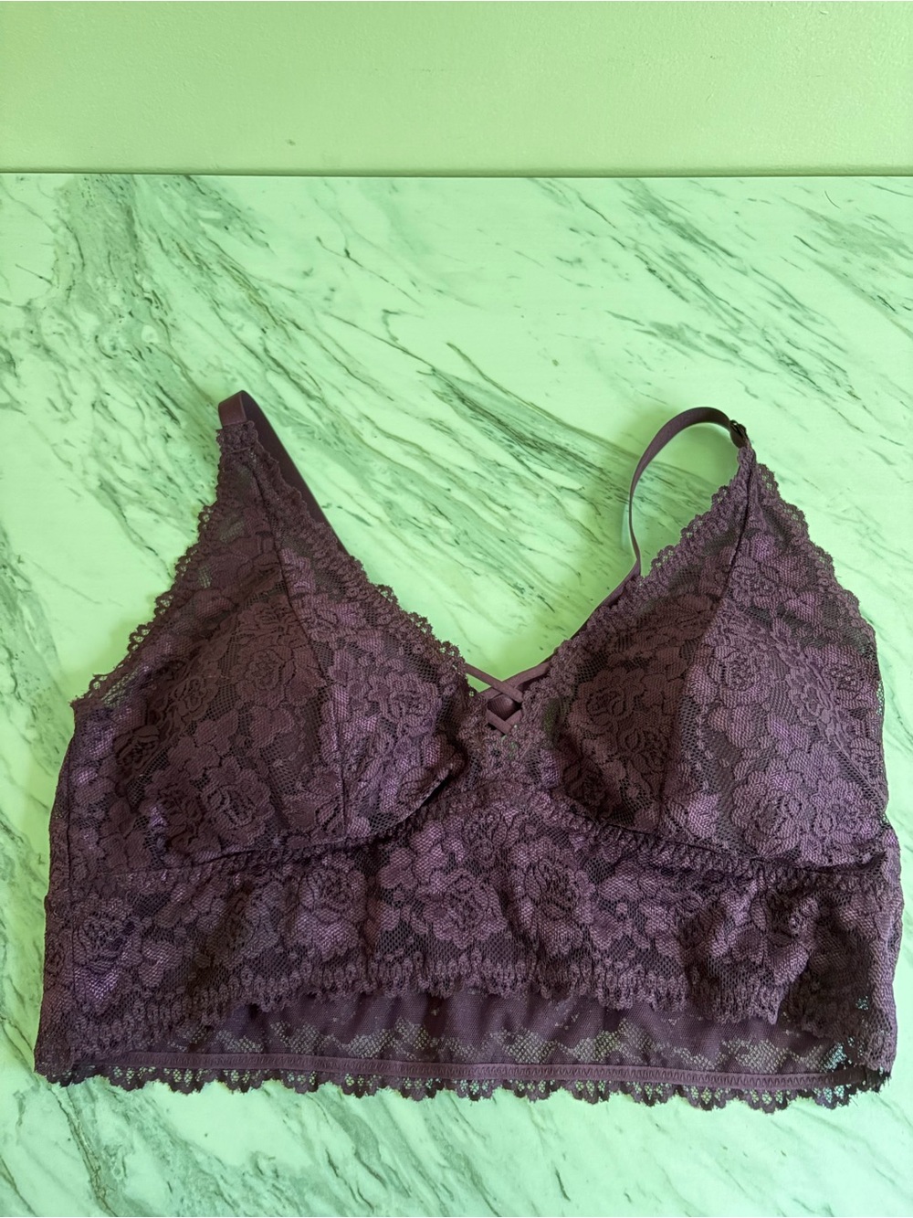 NWOT Torrid Plum Purple Dream Lace Wire-Free Longline Bralette